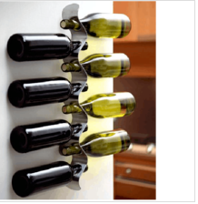 unique nest me<x>tal stainless steel wall wine rack