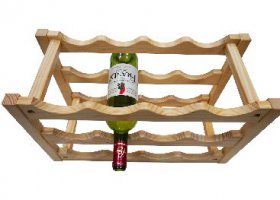 12 bottle top-grade 3 la<x>yer wooden wine rack