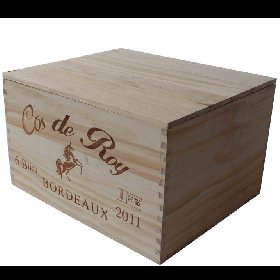 Wood wine boxes for two bottles