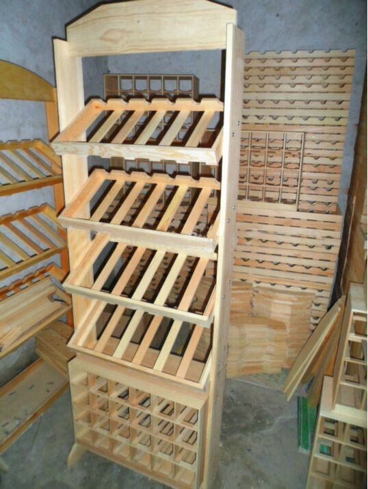 Solid wooden wine display rack for wholesale