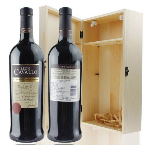 Wooden double bottle gift wine box