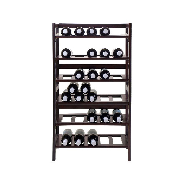 Solid Wooden standing Wine bottle holder wood wine rack