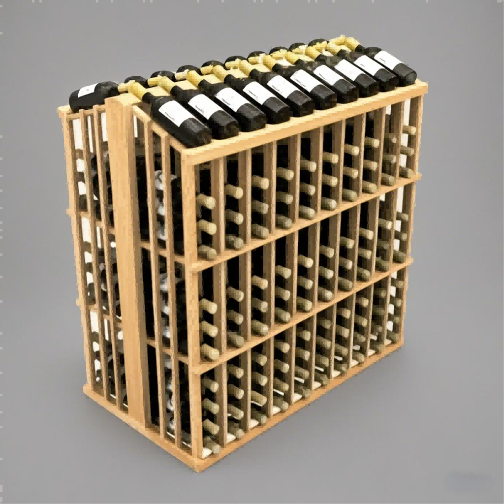 260 Bottles Commercial Wooden Wine Display for Store Shelving