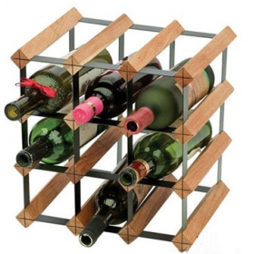 factory wholesale 12 bottle wood wine rack SKD packing wine shelf display wine racks for sale