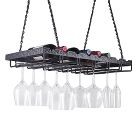 Professional design ceiling wine glass hanging rack