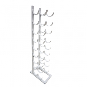 white spray coated classic metal wine display stand rack