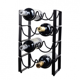 8 bottle metal removable stackable 4 layers wine holder