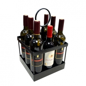 8 bottles hanging serving metal wine holder