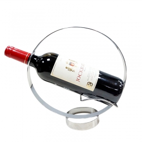 single bottle hanging metal wine holder