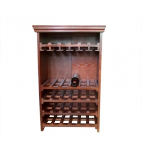 Pine wood wine rack cabinet, Home furniture wine rack display cabinet