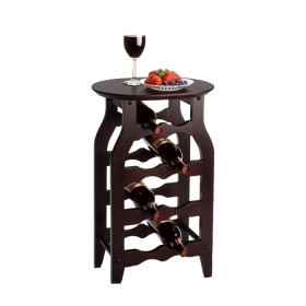 Home furniture Wine bottle holder table made of wood