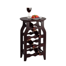 Home furniture Wine bottle holder table made of wood