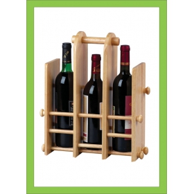 100% customized solid wood wine beer storage shelf with handle