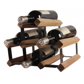 6 bottle unique bordex wooden wine racks
