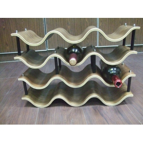 10 bottle unique Wooden wave shape wine rack and wine holder