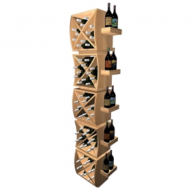 5 layer creative Cubic wooen wine racks for sale