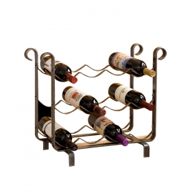 Unique wrought iron 9 bottles metal wine bottle holders