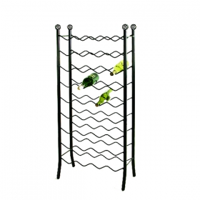 Practical black steel European wine racks